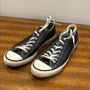 Black and White Leather Converse